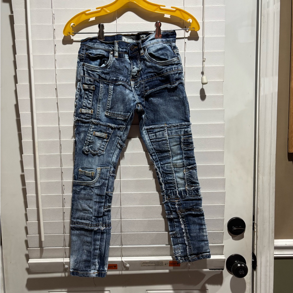 Fwrd Denim Blue Patchwork Jeans